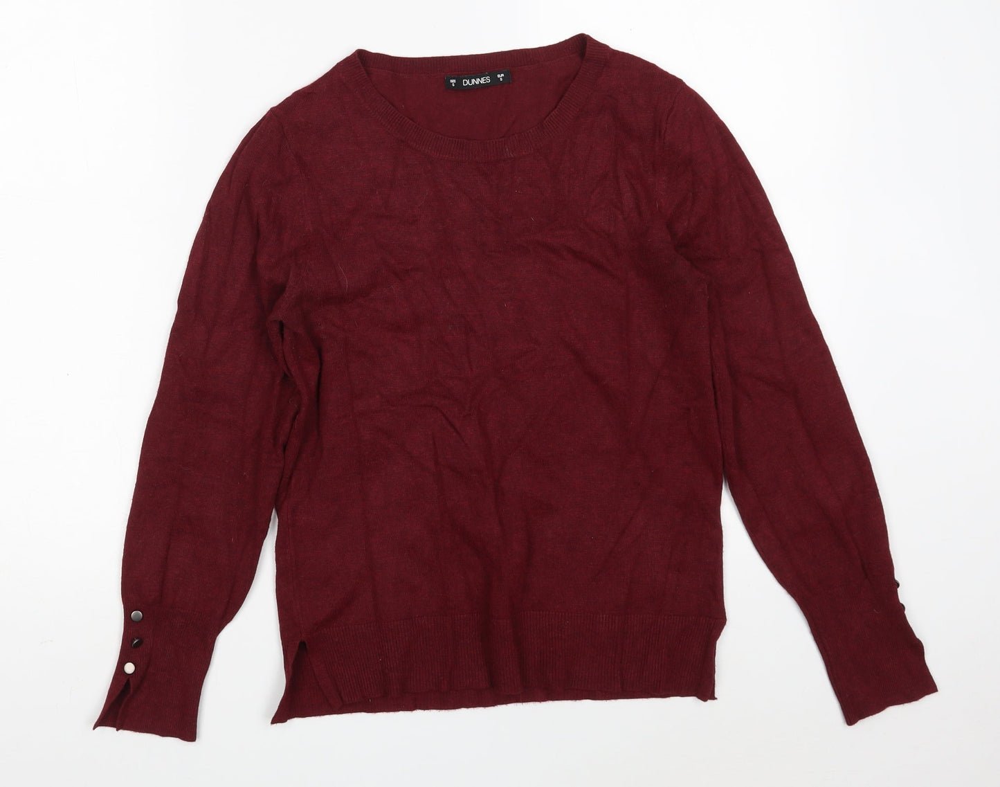 Dunnes Stores Womens Purple Boat Neck  Viscose Pullover Jumper Size S