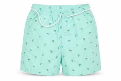 UO Swim Boys Green Floral Polyester Sweat Shorts Size S L6 in Regular Drawstring - Swimwear