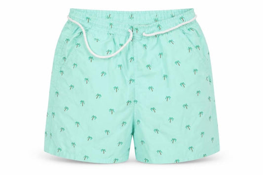 UO Swim Boys Green Floral Polyester Sweat Shorts Size S L6 in Regular Drawstring - Swimwear