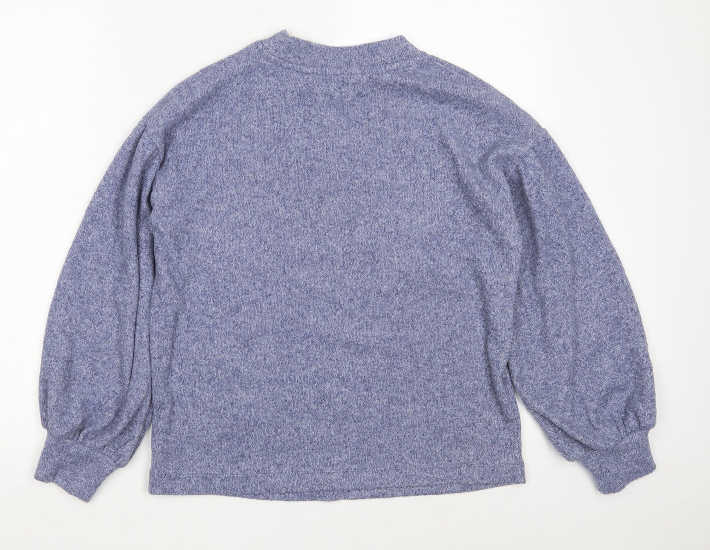 F&F Womens Blue Round Neck  Polyester Pullover Jumper Size 6   - Bonjour