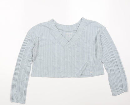 Gilly Hicks Womens Blue  Polyester Pullover Sweatshirt Size XS   - Cropped