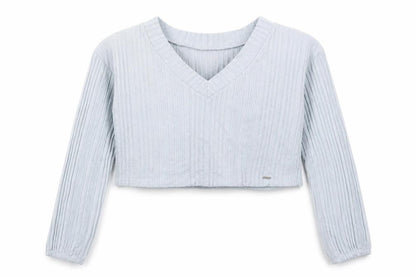 Gilly Hicks Womens Blue  Polyester Pullover Sweatshirt Size XS   - Cropped