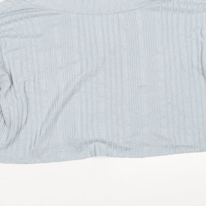 Gilly Hicks Womens Blue  Polyester Pullover Sweatshirt Size XS   - Cropped