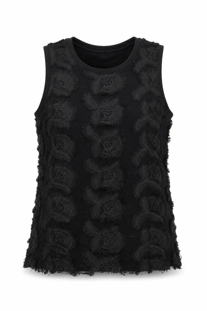 H&M Womens Black  Polyester Basic Tank Size XS Boat Neck