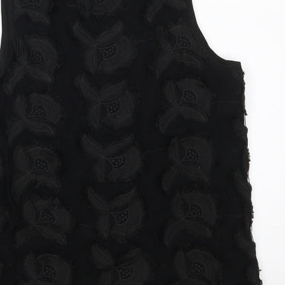 H&M Womens Black  Polyester Basic Tank Size XS Boat Neck