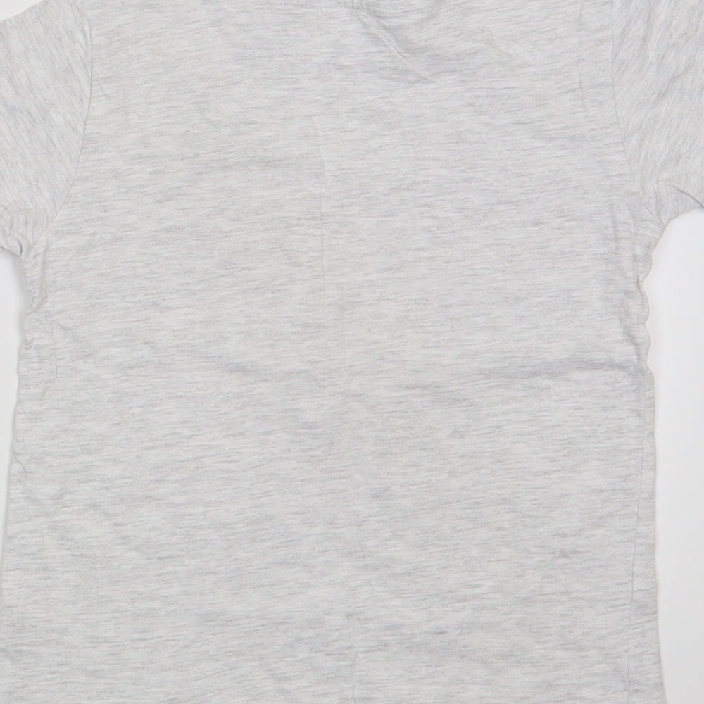 Pep&Co Boys Grey  Cotton Pullover T-Shirt Size 6-7 Years Round Neck  - Slam Dunk