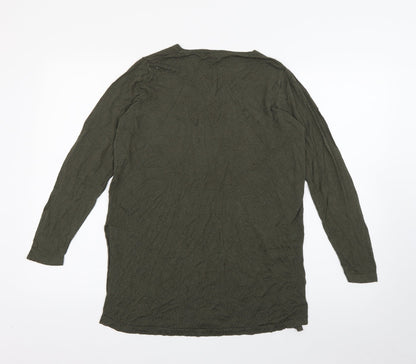 Capsule Womens Green V-Neck Viscose Pullover Jumper Size 12