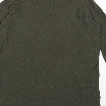Capsule Womens Green V-Neck Viscose Pullover Jumper Size 12
