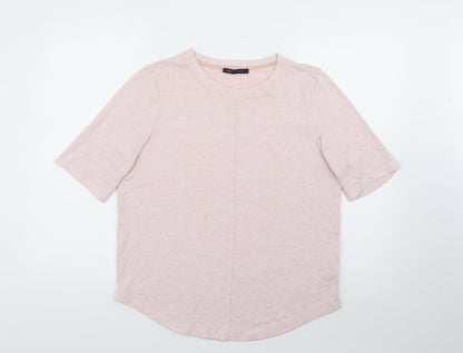 Marks & Spencer Womens Pink Crew Neck  Viscose Pullover Jumper Size 12