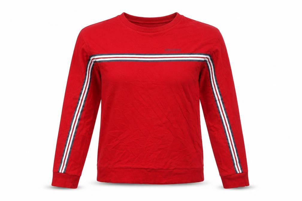 H&M Womens Red  Cotton Pullover Sweatshirt Size XS