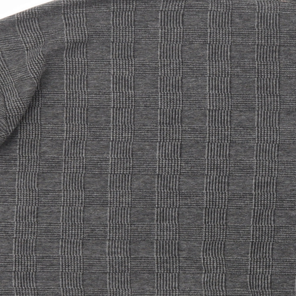 Papaya Womens Grey Check Polyester Top Lounge Set Size L  Drawstring