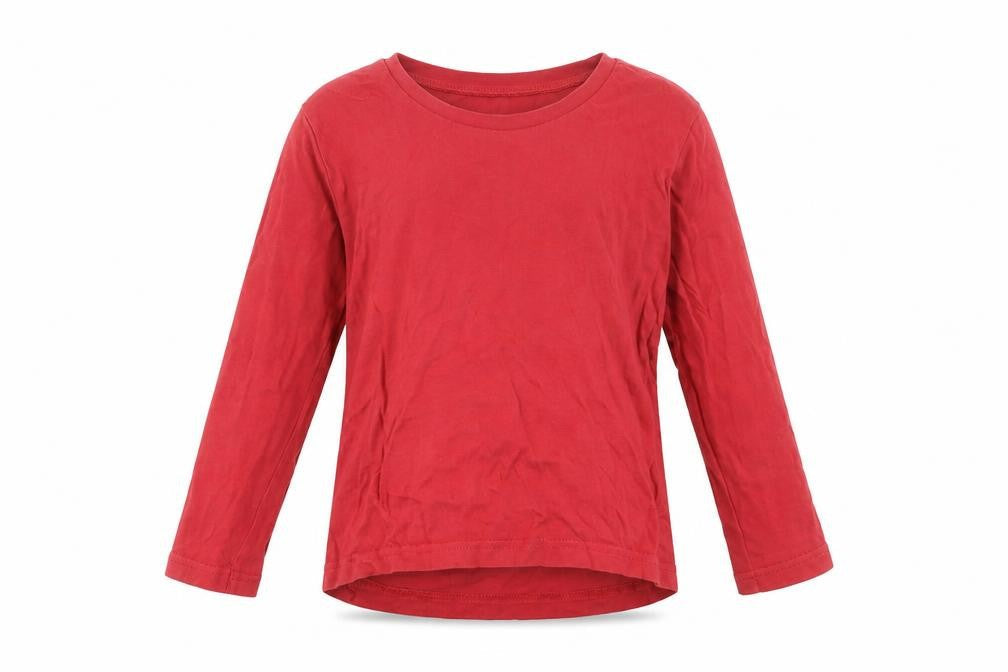 Dunnes Stores Girls Red  Cotton Basic Polo Size 5 Years Crew Neck Pullover