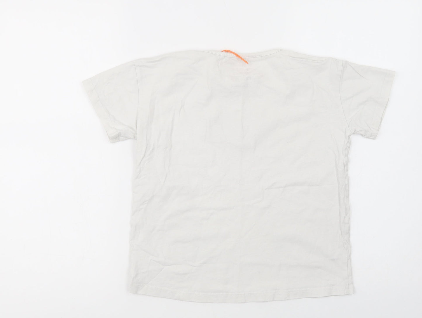 George Girls White  Cotton Basic T-Shirt Size 9-10 Years Crew Neck Pullover - The Future Is Now