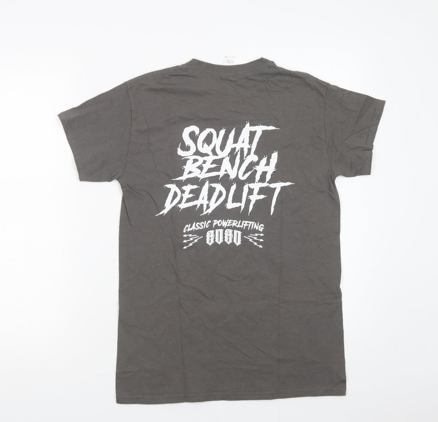 Gildan Womens Grey  Cotton Basic T-Shirt Size S Crew Neck - Heavy Metal