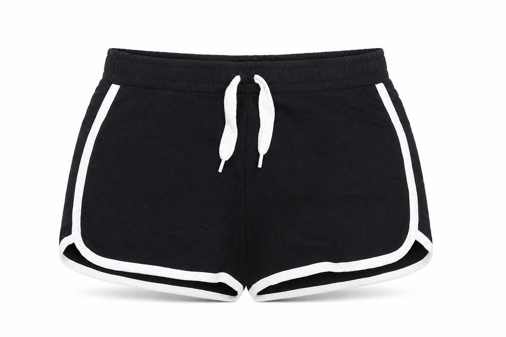 Dunnes Womens Black  Cotton Hot Pants Shorts Size 25 in  Regular Drawstring
