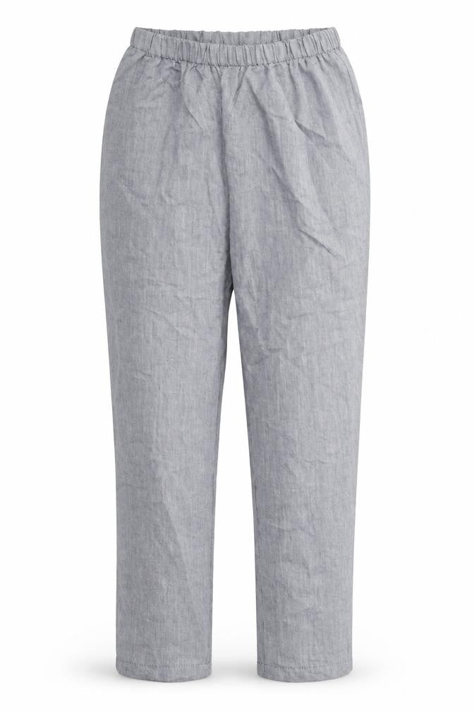Insirah Womens Grey  Cotton Trousers  Size 26 in L27 in Regular