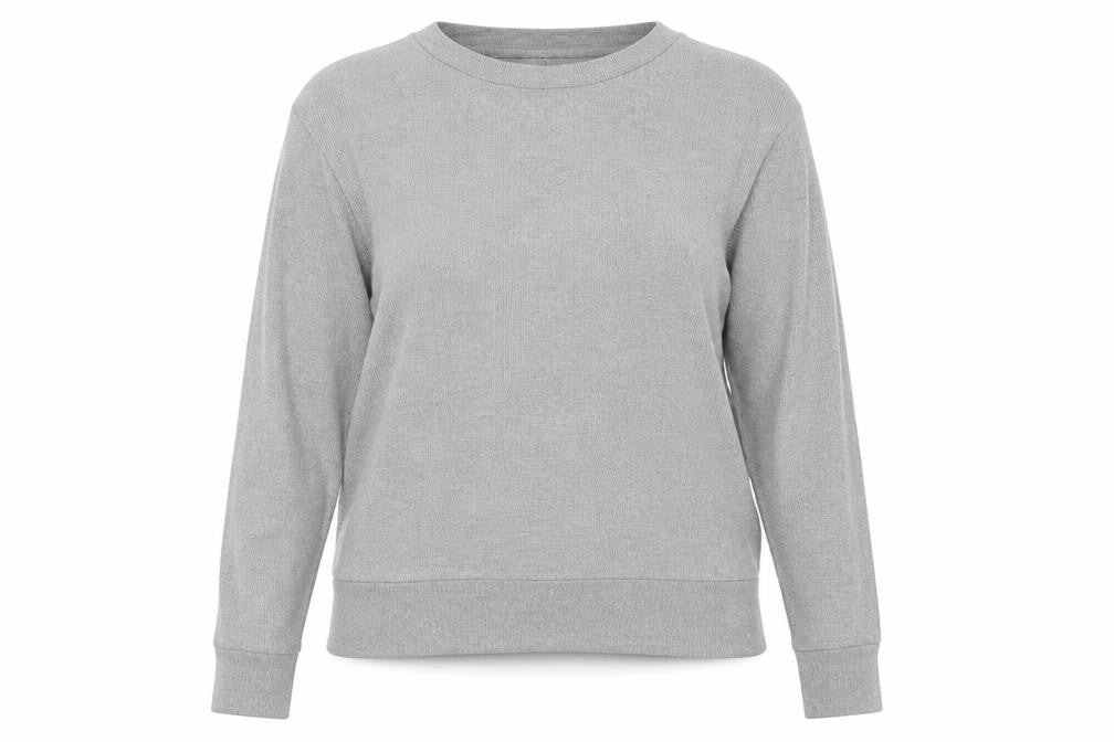 Nutmeg Womens Grey Crew Neck  Viscose Pullover Jumper Size 16