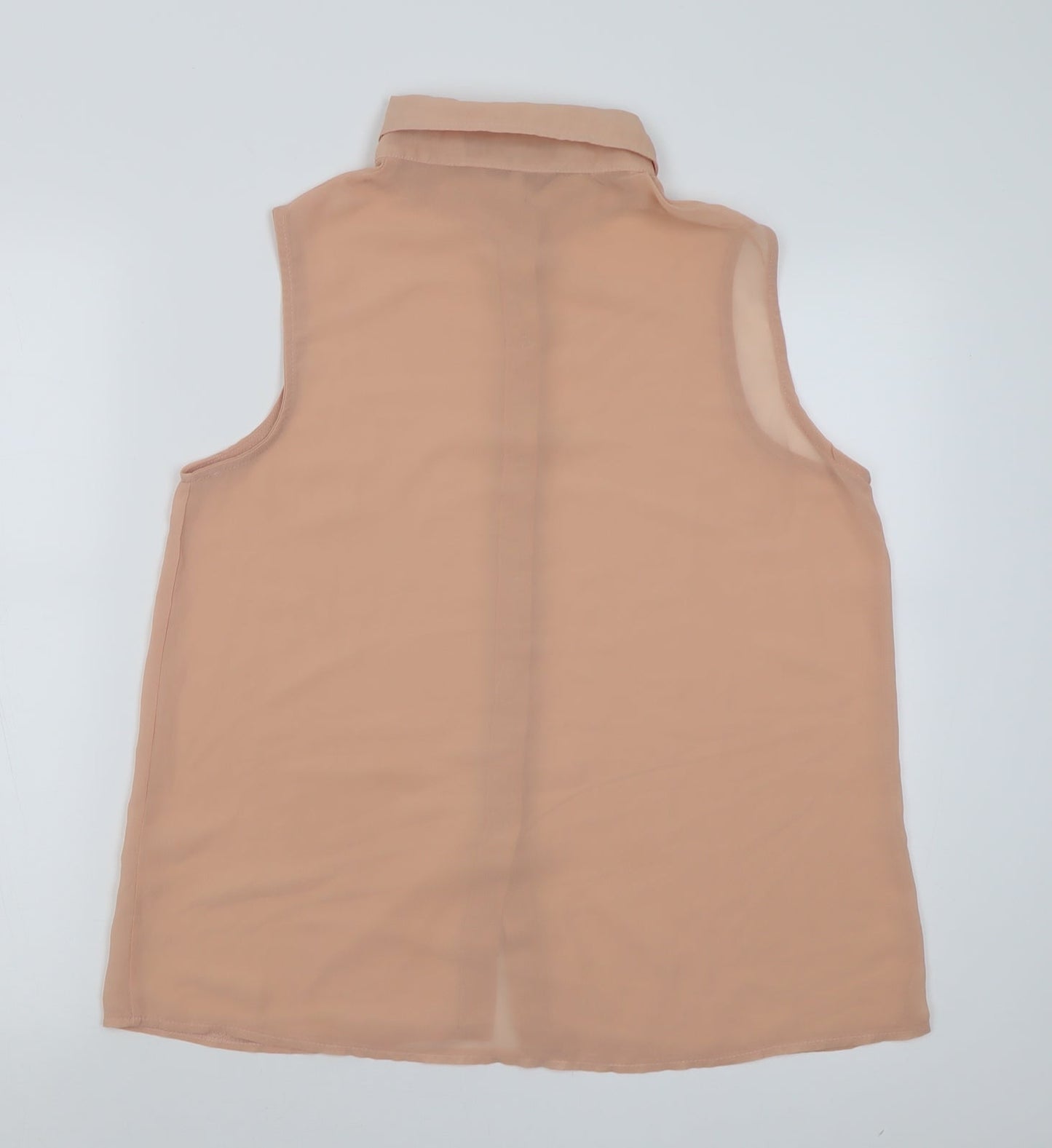 Zanzea Womens Pink  Polyester Basic Button-Up Size M Collared