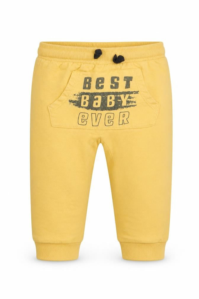 So cute  Boys Yellow  100% Cotton Sweatpants Leggings Size 12-18 Months  Drawstring