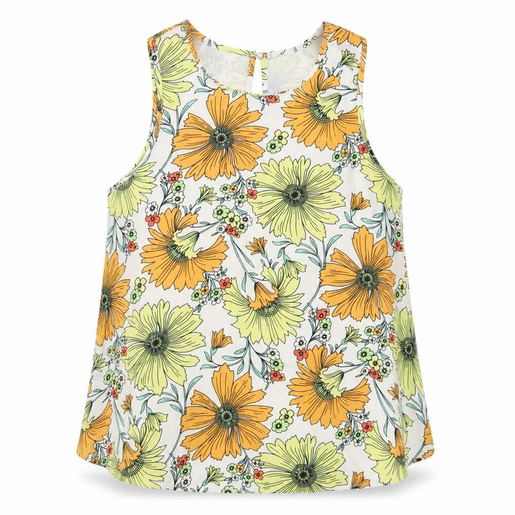 Exhibit Womens Multicoloured Floral Polyester Basic Blouse Size 12 Boat Neck