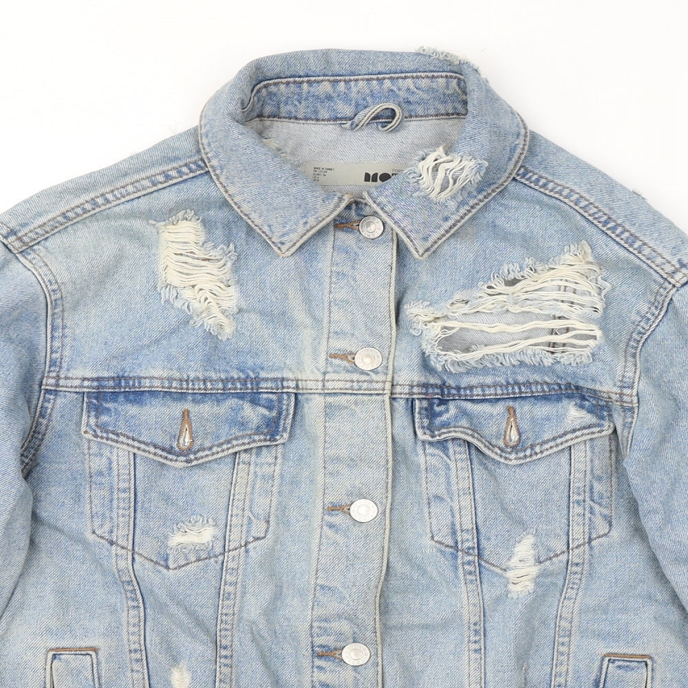 Topshop Womens Blue   Jacket  Size 8  Button