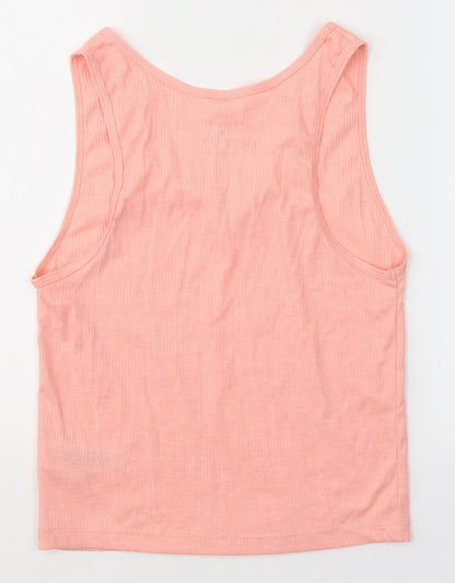 Preloved Primark Womens Pink  Polyester Jersey Tank Size M V-Neck - Back