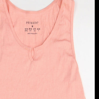 Preloved Primark Womens Pink  Polyester Jersey Tank Size M V-Neck - Detail