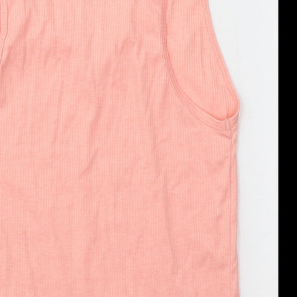 Preloved Primark Womens Pink  Polyester Jersey Tank Size M V-Neck - Label