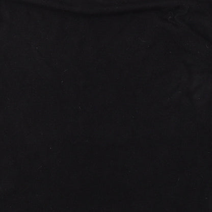 Preloved Peacocks Mens Black V-Neck  Acrylic Pullover Jumper Size M - Label