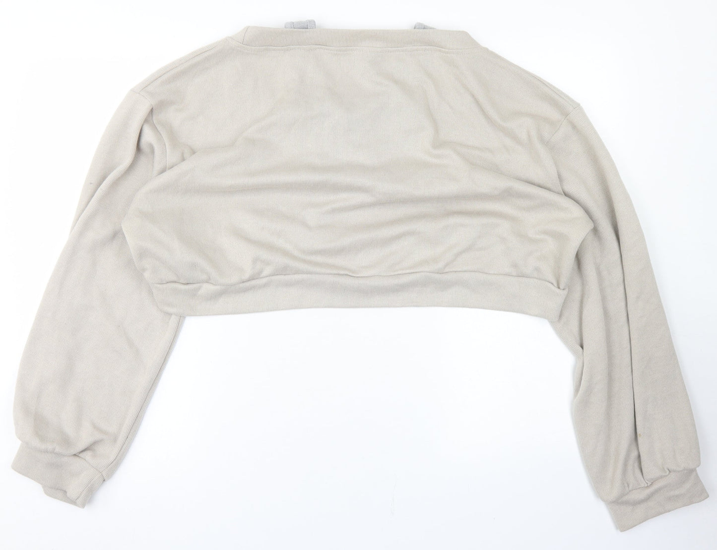 Dazy Womens Beige  Polyester Pullover Sweatshirt Size XL   - Cropped
