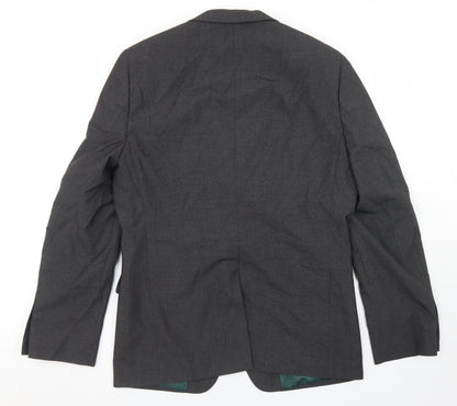 Next Mens Grey  Polyester Jacket Blazer Size 38   - Tailored Fit