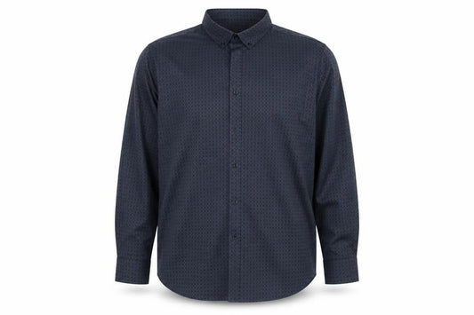 The Collection Debenhams Mens Blue Check Polyester  Button-Up Size 2XL Collared Button - Tailored fit