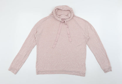 Next Womens Pink Roll Neck  Viscose Pullover Jumper Size M