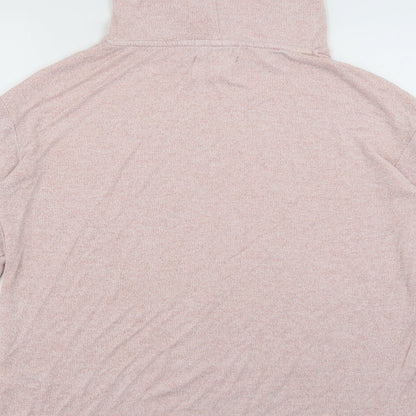 Next Womens Pink Roll Neck  Viscose Pullover Jumper Size M