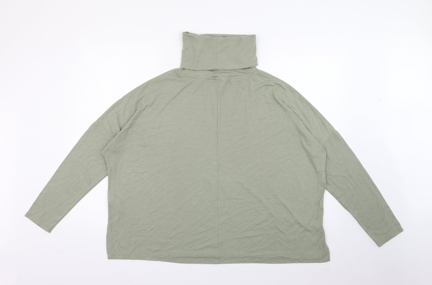 Primark Womens Green Roll Neck  Polyester Pullover Jumper Size 10