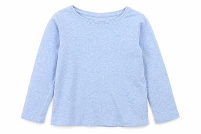 E-vie Angel Girls Blue  Cotton Basic T-Shirt Size 3 Years Crew Neck