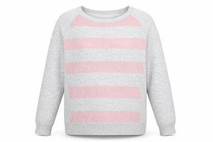 Gallery Womens Grey Round Neck Striped Viscose Pullover Jumper Size L