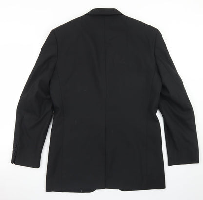 Next Mens Black Striped Polyester Jacket Blazer Size 38