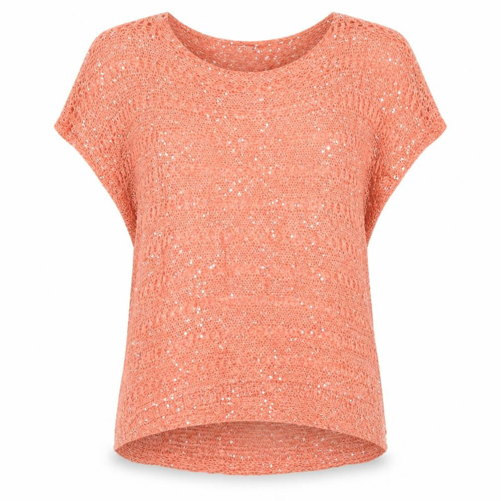 Quix Womens Pink Round Neck  Acrylic Pullover Jumper Size S