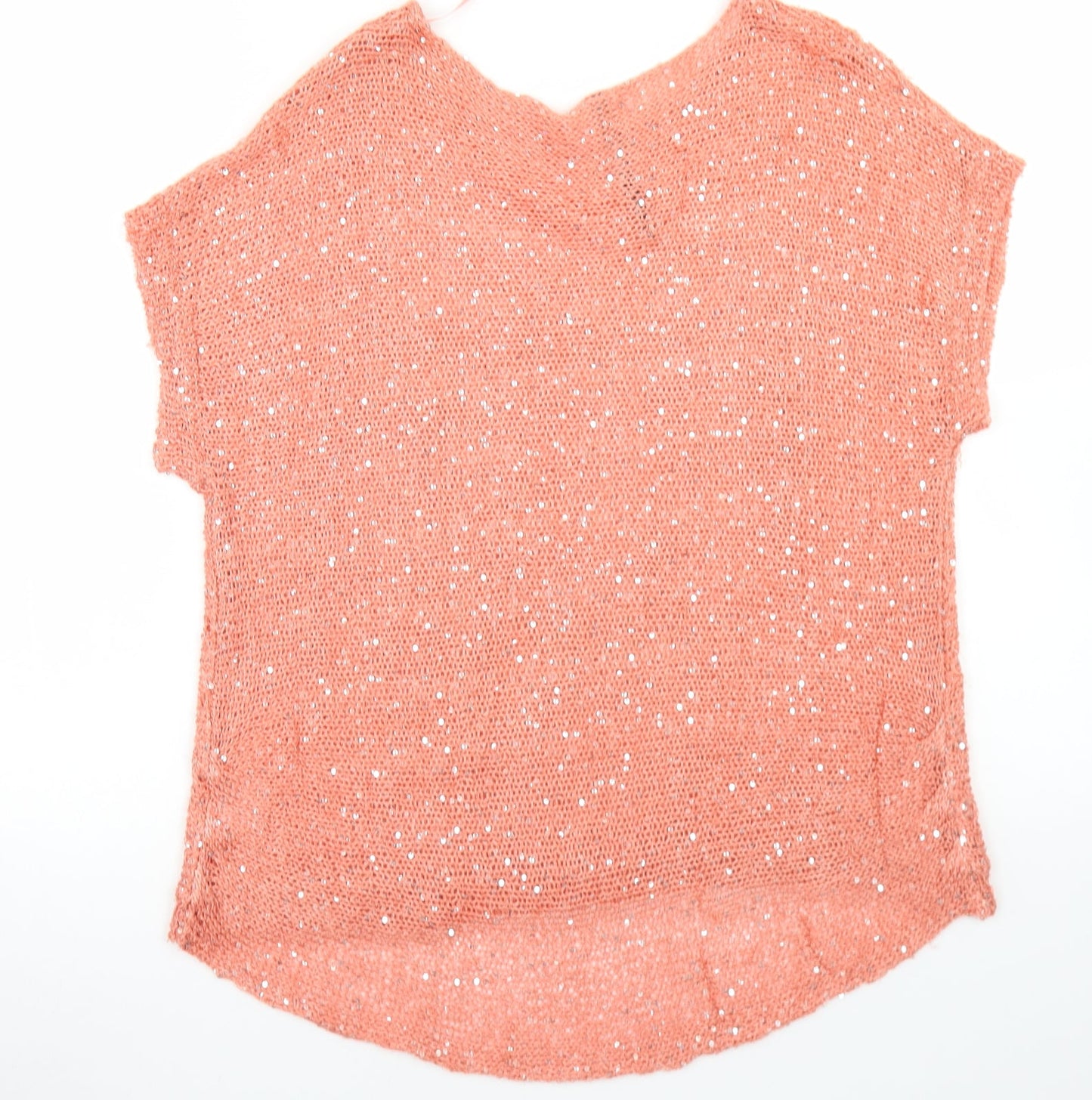 Quix Womens Pink Round Neck  Acrylic Pullover Jumper Size S