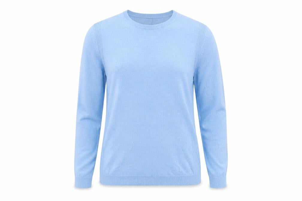 Marks & Spencer Womens Blue Crew Neck  Acrylic Pullover Jumper Size 14