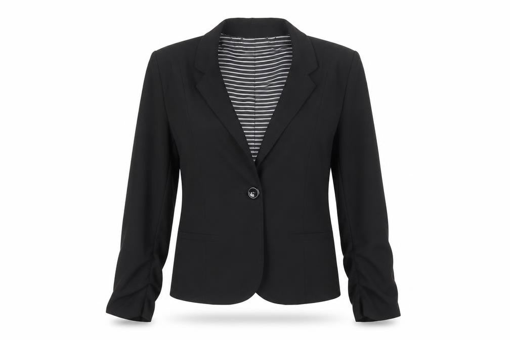 Fishb Womens Black   Jacket Blazer Size XL  Button