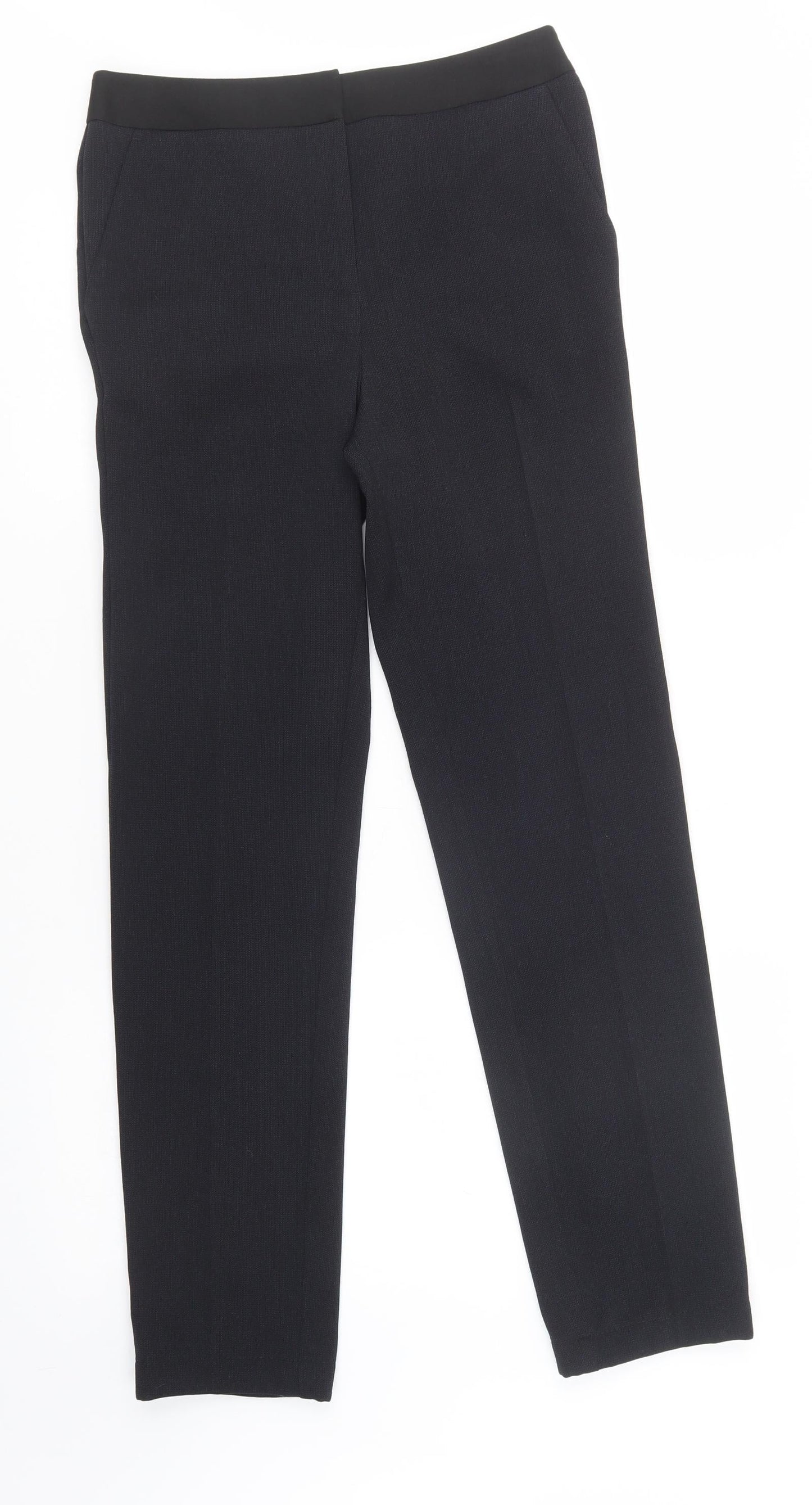 Papaya Womens Blue  Polyester Dress Pants Trousers Size 8 L30 in Regular Hook & Eye