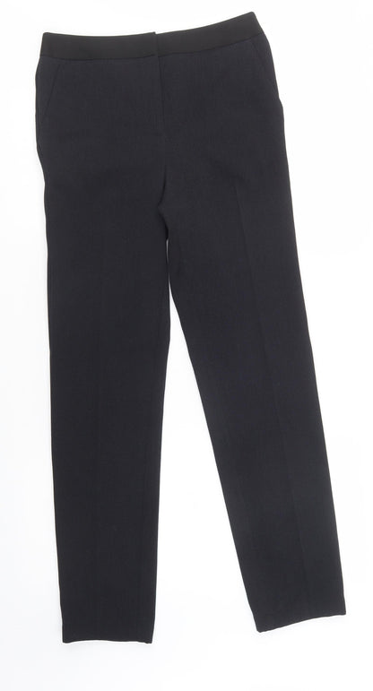 Papaya Womens Blue  Polyester Dress Pants Trousers Size 8 L30 in Regular Hook & Eye