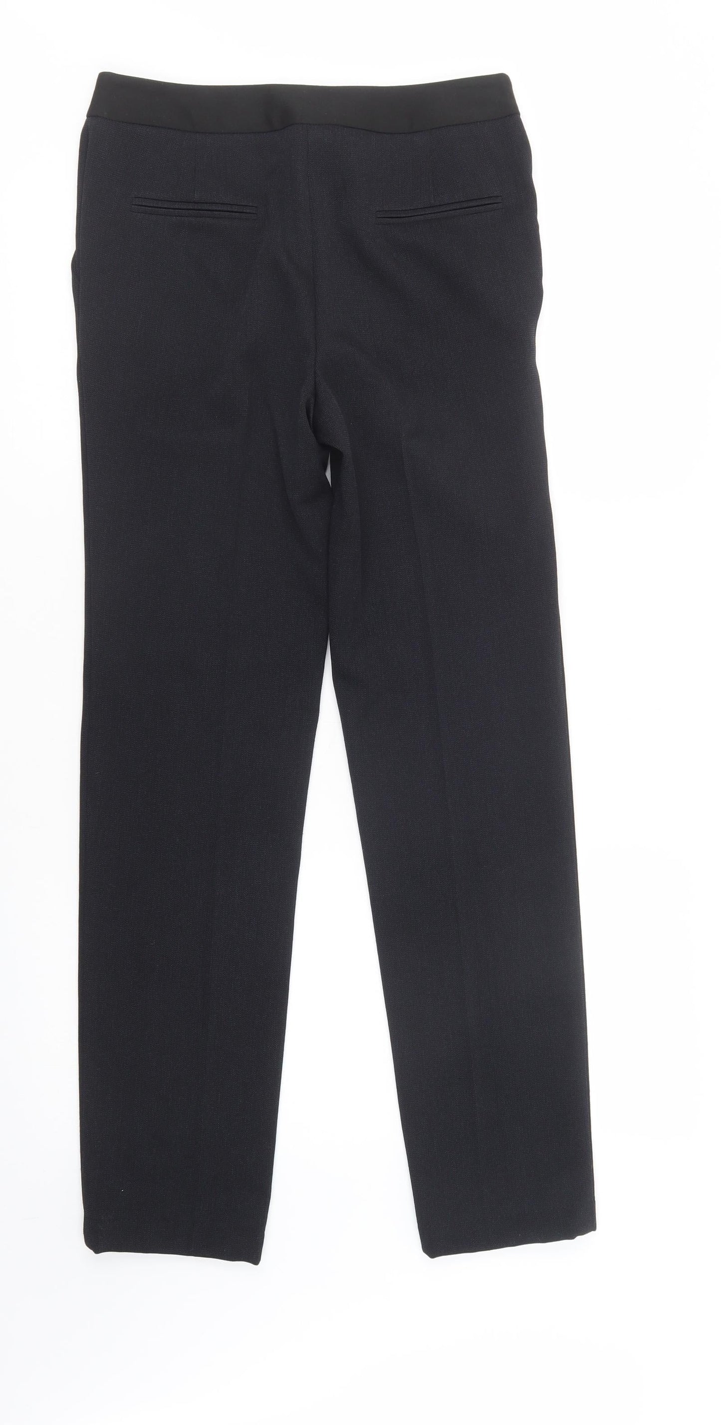 Papaya Womens Blue  Polyester Dress Pants Trousers Size 8 L30 in Regular Hook & Eye