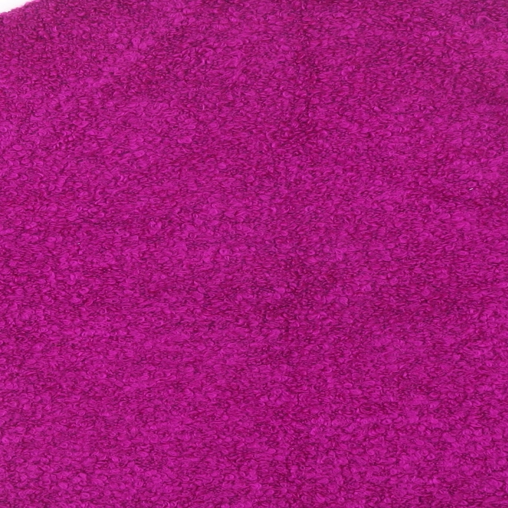 George Womens Purple Mock Neck  Acrylic Pullover Jumper Size M