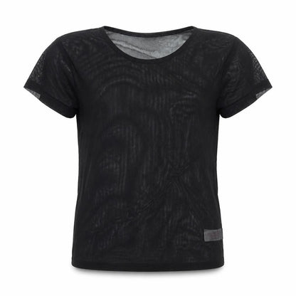 F&F Girls Black  Polyester Pullover T-Shirt Size 9-10 Years Crew Neck Pullover
