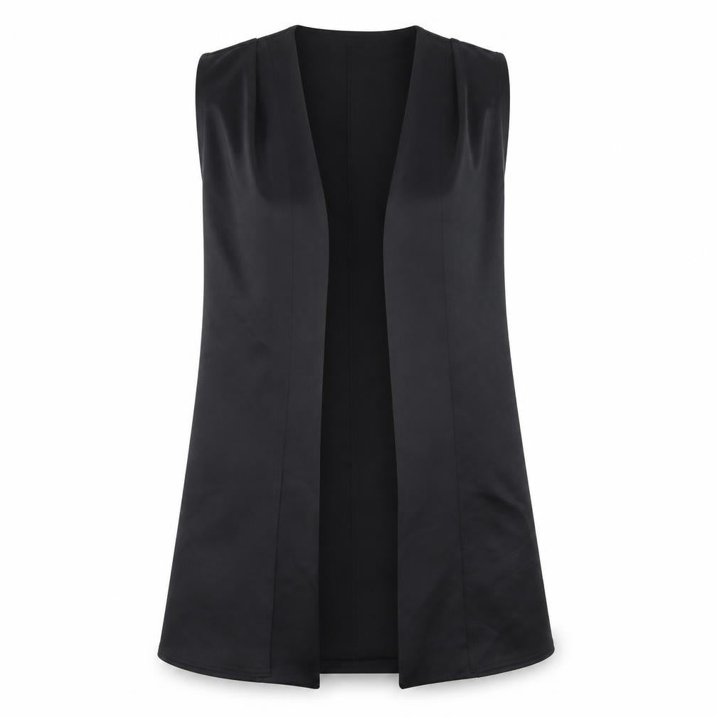PRETTYLITTLETHING Womens Black   Jacket Waistcoat Size 12