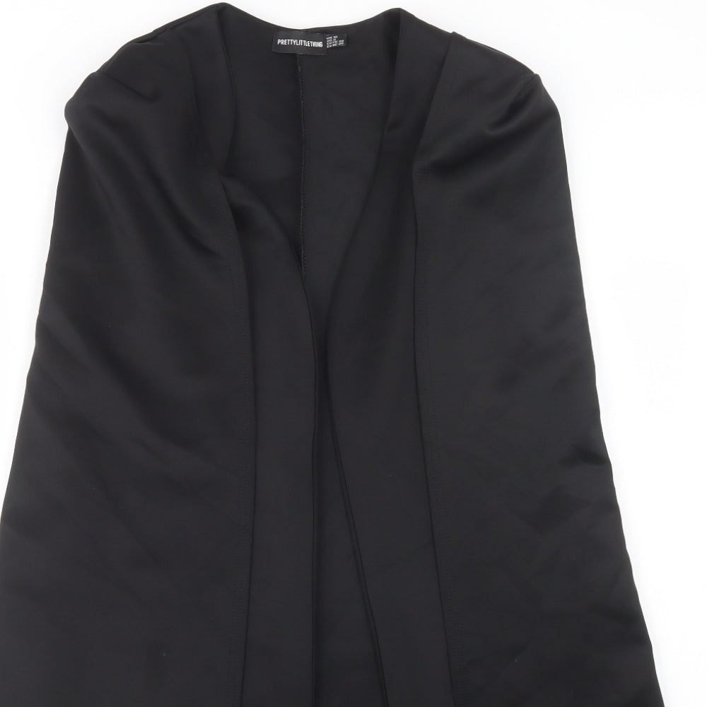 PRETTYLITTLETHING Womens Black   Jacket Waistcoat Size 12