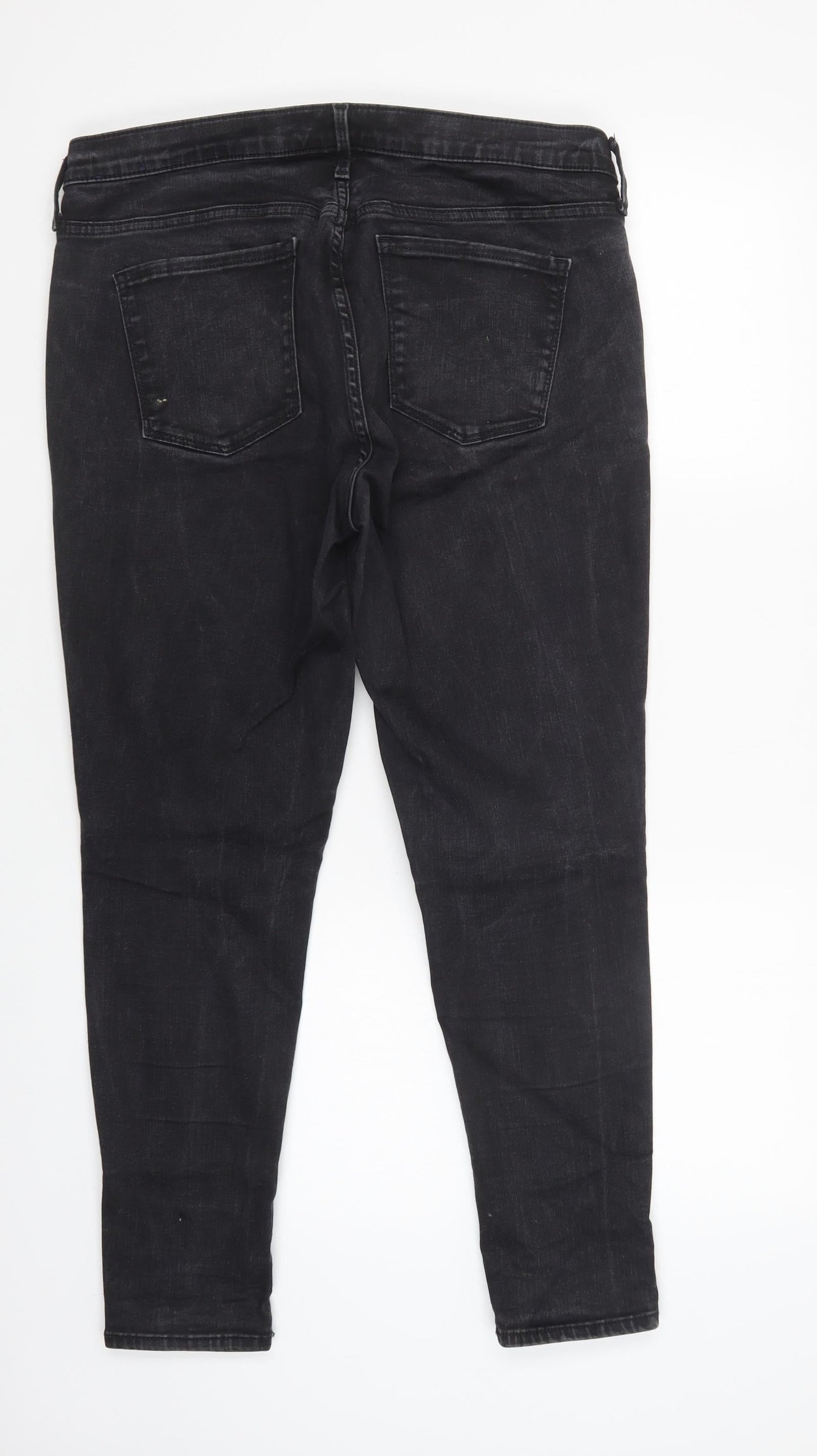 Gap Womens Grey  Cotton Skinny Jeans Size 32 L28 in Regular Button